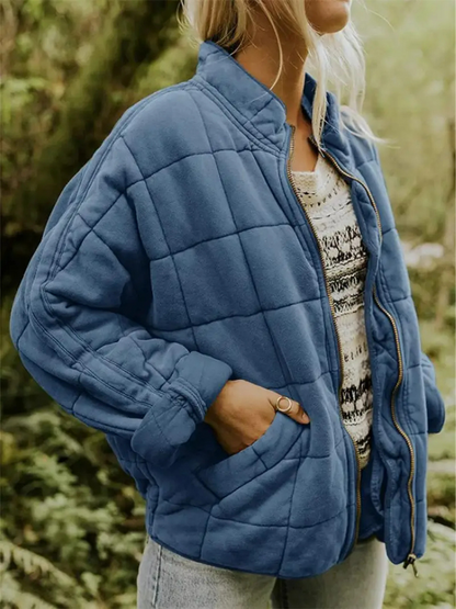 Veste Élégante Polyvalente Quiltée de Printemps Femmes - Confortable, Chaleureuse
