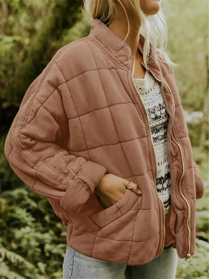 Veste Élégante Polyvalente Quiltée de Printemps Femmes - Confortable, Chaleureuse
