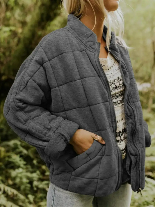 Veste Élégante Polyvalente Quiltée de Printemps Femmes - Confortable, Chaleureuse