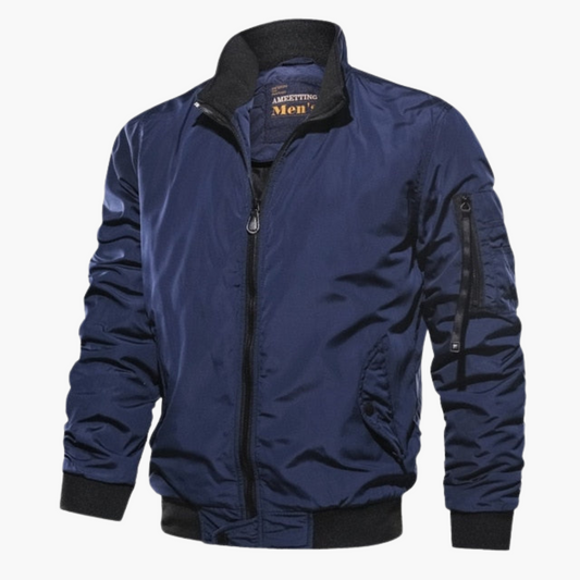 Veste Bomber Homme à Col Montant – Manteau Décontracté Premium