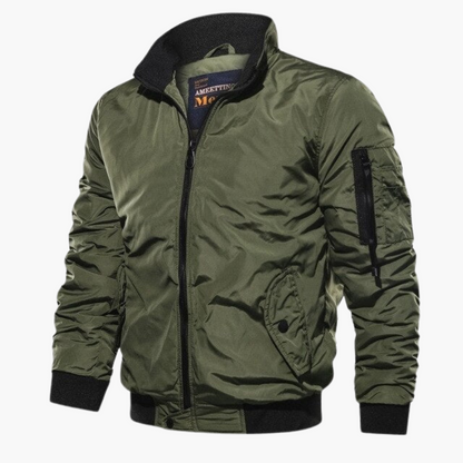 Veste Bomber Homme à Col Montant – Manteau Décontracté Premium