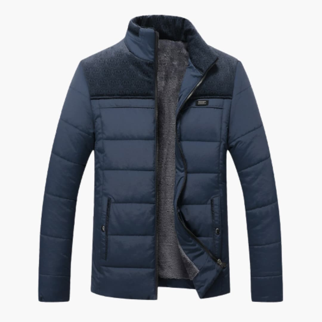 Veste Matelassée Homme en Polaire Moderne – Col Montant Élégant