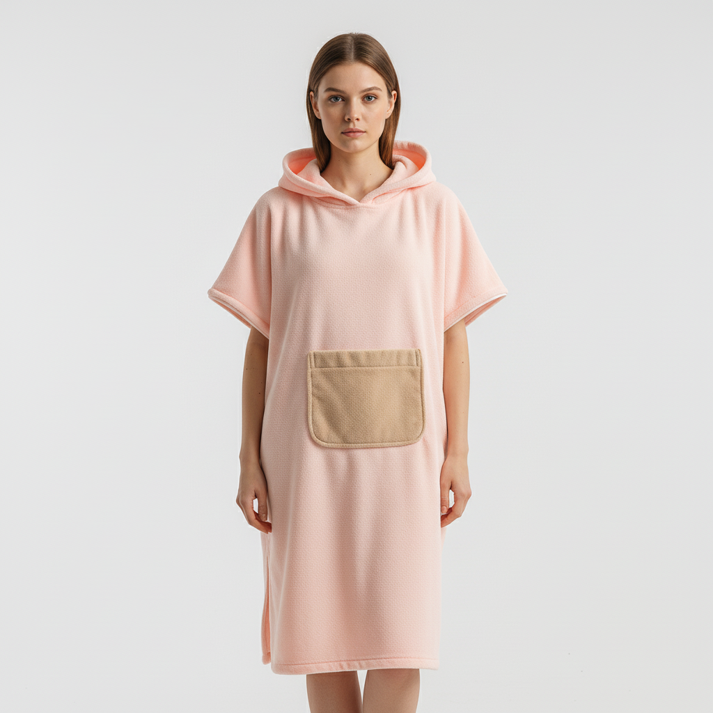 Poncho polar con capucha para mujer - Cálido y cómodo