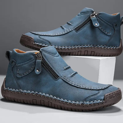 Bottes Homme en Cuir Premium – Design Ergonomique Décontracté à Fermeture Éclair