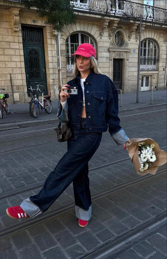 Ensemble en denim chic et stylé pour femmes - décontracté, élégant