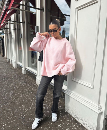 Tendance Pull Oversize à Col Rond pour Femme – Élégant et Confortable