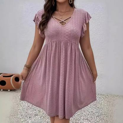 Mini robe décontractée à manches courtes – Parfaite pour les journées chaudes