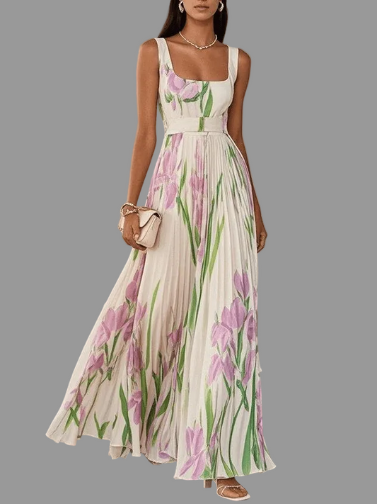 Women's Sleeveless Maxi Dress in Chiffon – Light Elegant Style