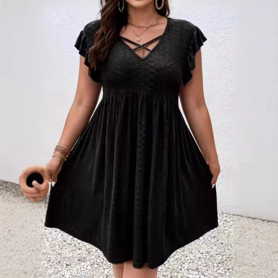 Mini robe décontractée à manches courtes – Parfaite pour les journées chaudes