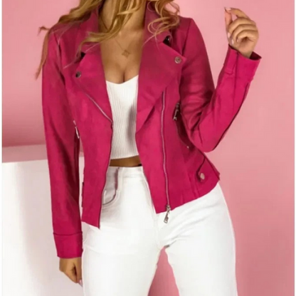 Veste Décontractée Chaude à Revers pour Femme – Manteau Court Stylé du Quotidien