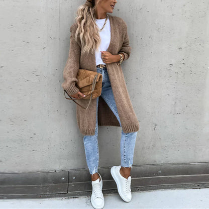 Cardigan Long Oversize pour Femme – Tricot Libre et Confortable