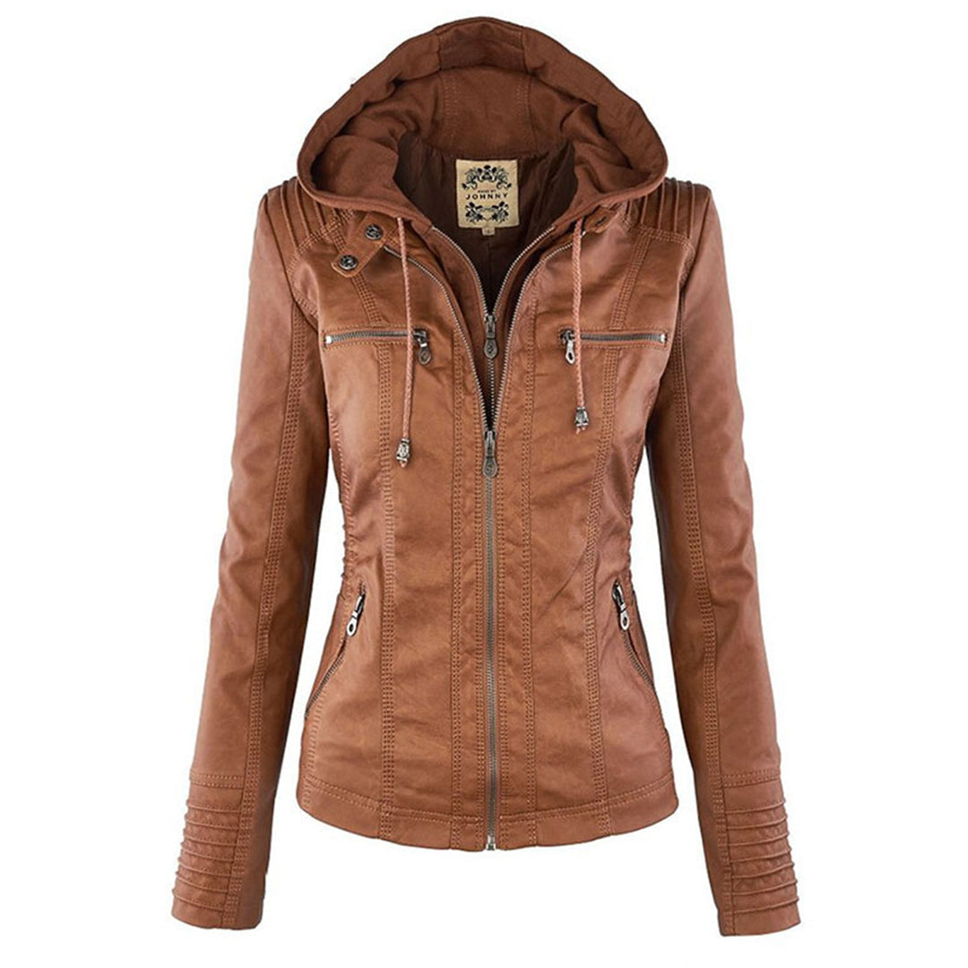 Veste Zippée Imperméable pour Femme avec Capuche – Manteau Léger Stylé et Résistant à la Pluie