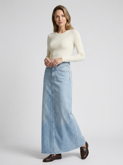 Gonna lunga in denim da donna - Casual e alla moda