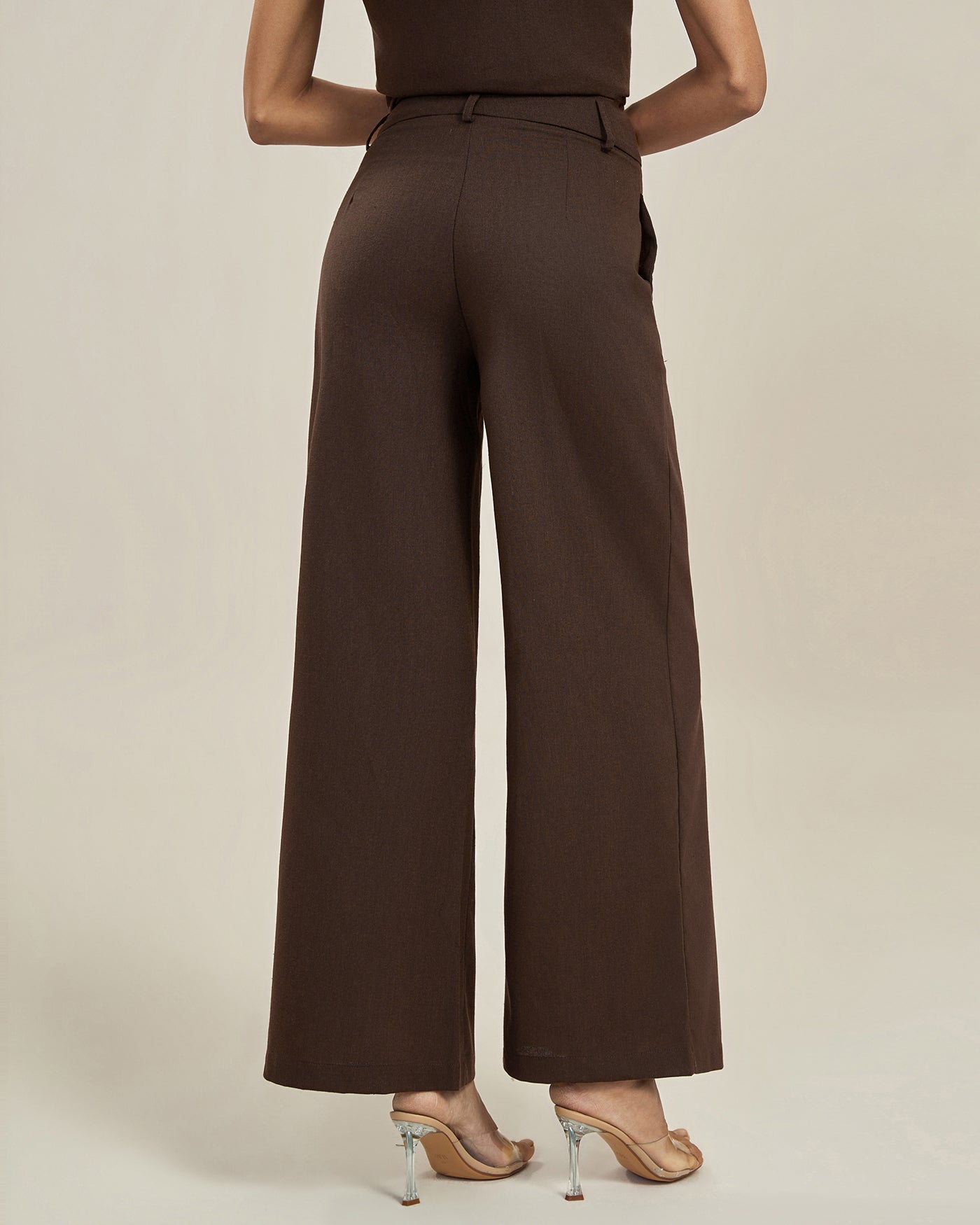 Pantalon Élégant Coupe Droite pour Femme – Taille Haute Jambe Large Style