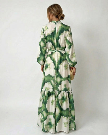 Robe maxi à ceinture nouée pour femme – Style fluide et élégant, idéal pour les fêtes