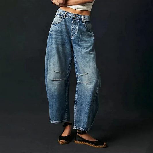 Jean confortable pour femme à jambes larges