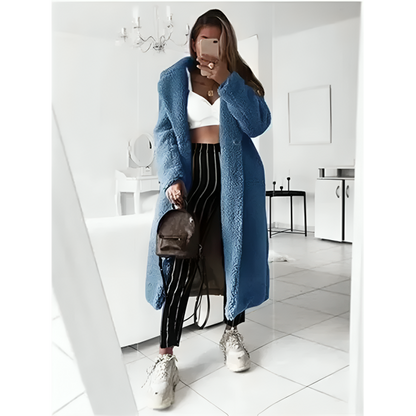 Manteau d’hiver long élégant et chaud pour femmes