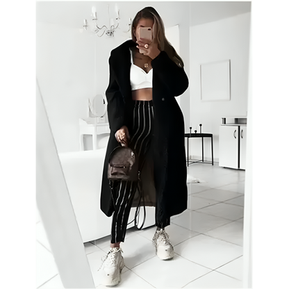 Manteau d’hiver long élégant et chaud pour femmes