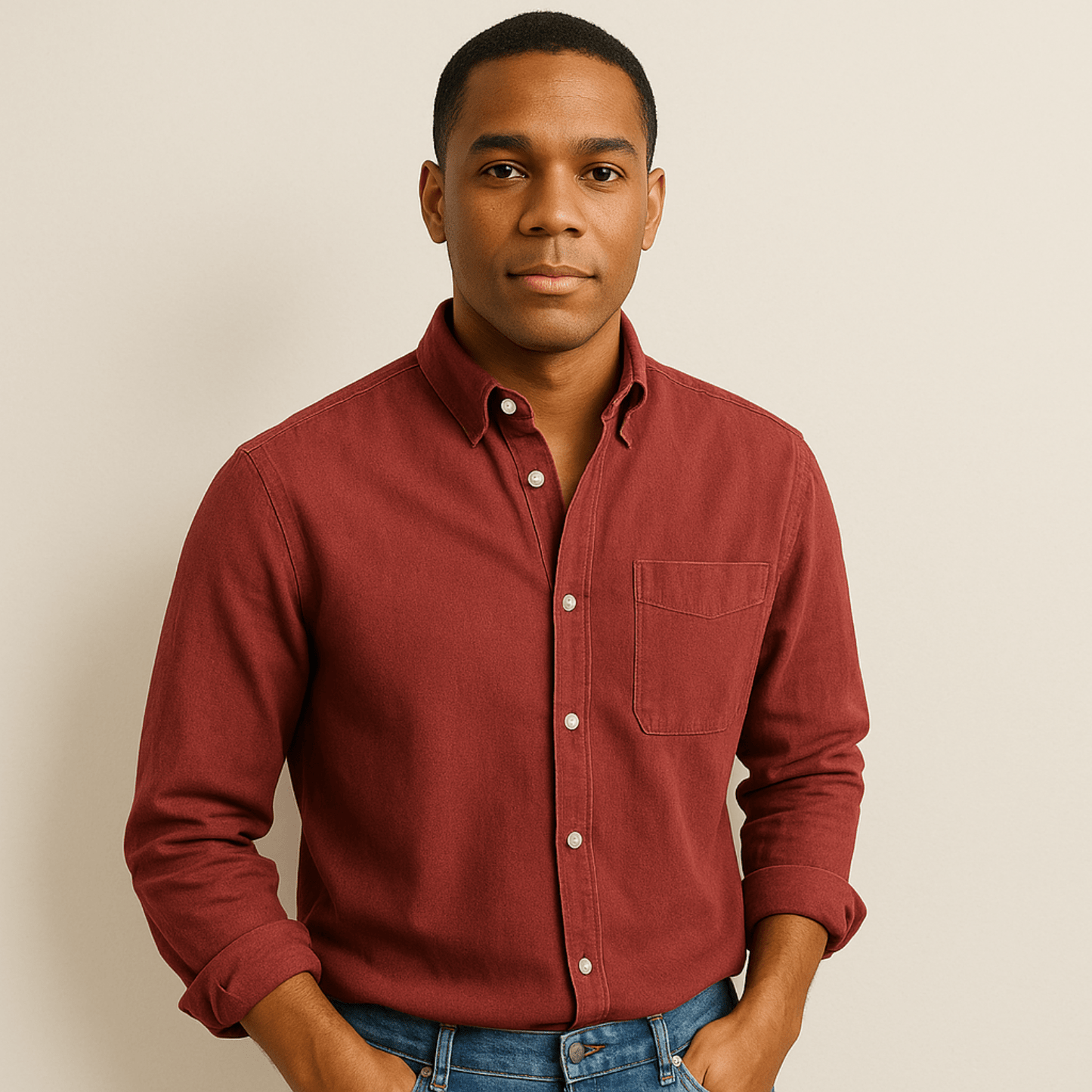 Chemise Homme à Manches Longues – Coupe Classique avec Col