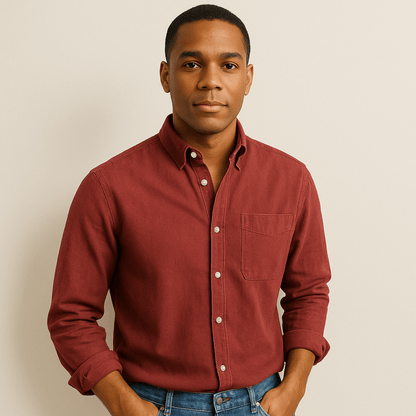 Chemise Homme à Manches Longues – Coupe Classique avec Col