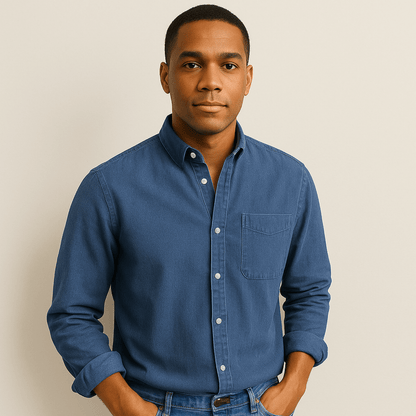 Chemise Homme à Manches Longues – Coupe Classique avec Col