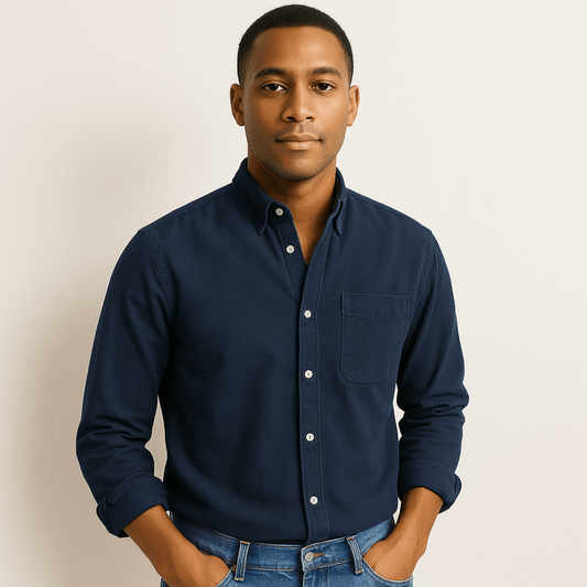 Men's Long-Sleeve Shirt – Classic Fit with Collar