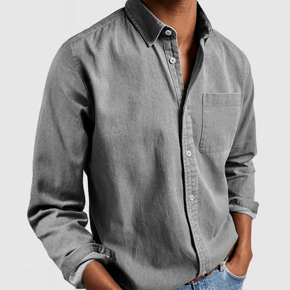Chemise Homme à Manches Longues – Coupe Classique avec Col