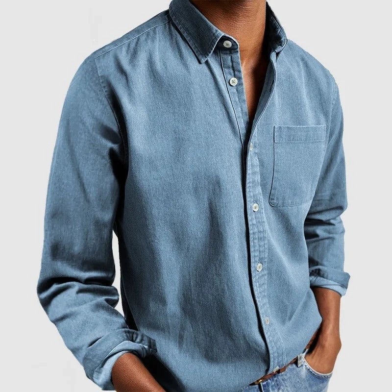 Chemise Homme à Manches Longues – Coupe Classique avec Col