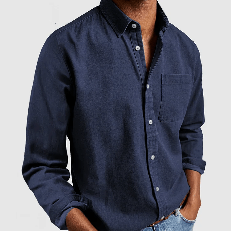Chemise Homme à Manches Longues – Coupe Classique avec Col