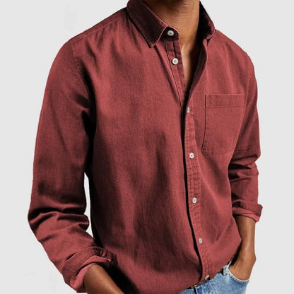 Chemise Homme à Manches Longues – Coupe Classique avec Col