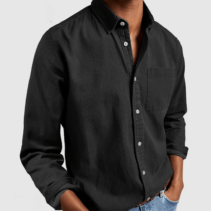 Chemise Homme à Manches Longues – Coupe Classique avec Col