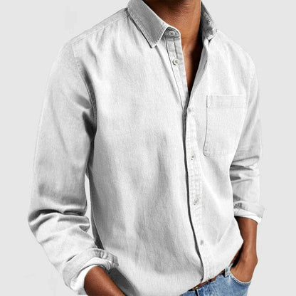 Chemise Homme à Manches Longues – Coupe Classique avec Col