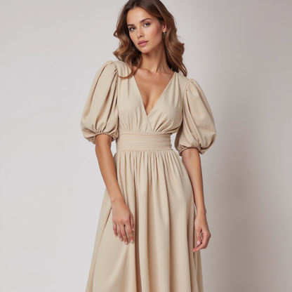 Femmes flatteuse évasée maxi invitée mariage robe – Testing