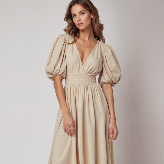 Femmes flatteuse évasée maxi invitée mariage robe – Testing