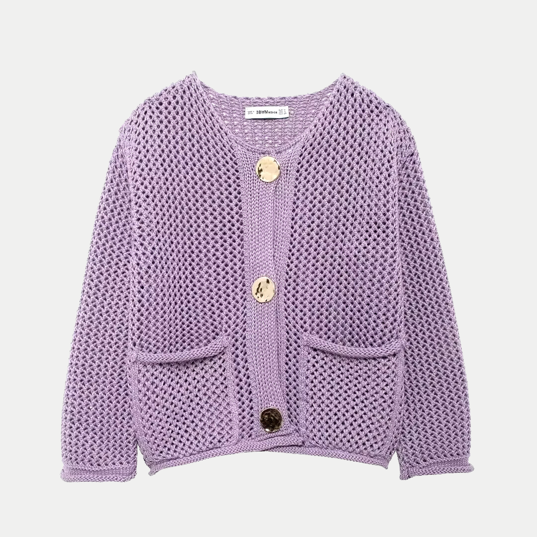 Cardigan en tricot boutonné élégant et confortable pour femme