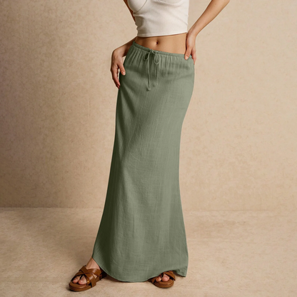 Jupe longue fluide pour femme – Style drapé Muse