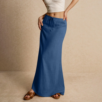 Jupe longue fluide pour femme – Style drapé Muse