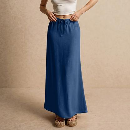 Jupe longue fluide pour femme – Style drapé Muse