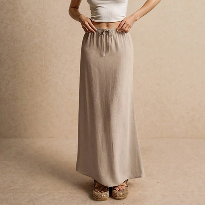 Jupe longue fluide pour femme – Style drapé Muse