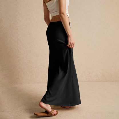 Jupe longue fluide pour femme – Style drapé Muse