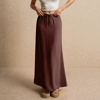 Jupe longue fluide pour femme – Style drapé Muse