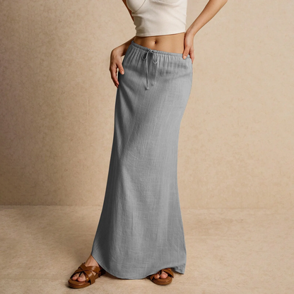Jupe longue fluide pour femme – Style drapé Muse