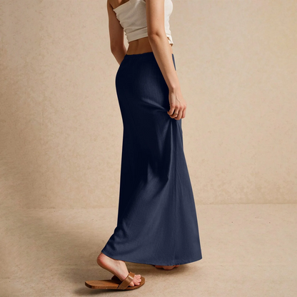 Jupe longue fluide pour femme – Style drapé Muse