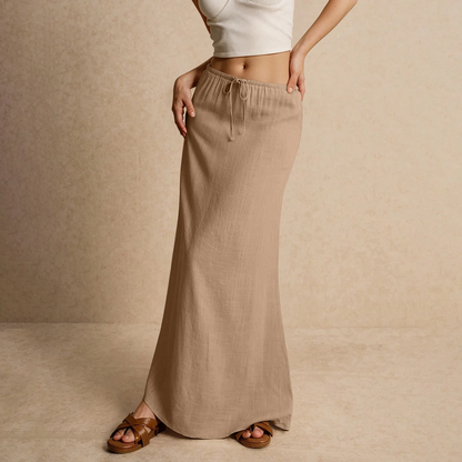 Jupe longue fluide pour femme – Style drapé Muse