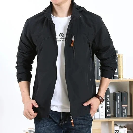 Veste tactique zippée imperméable et élégante pour homme – Style militaire