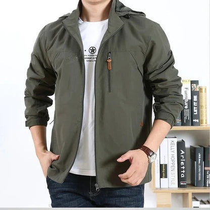 Veste tactique zippée imperméable et élégante pour homme – Style militaire