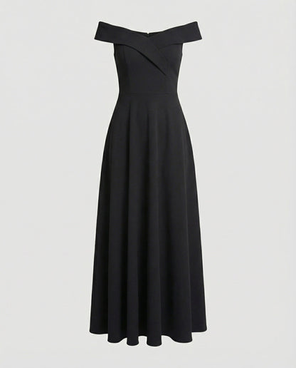 Robe maxi femme bustier epaule denudee - Elegante et ajustee
