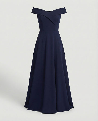 Robe maxi femme bustier epaule denudee - Elegante et ajustee