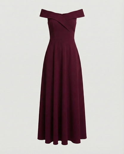 Robe maxi femme bustier epaule denudee - Elegante et ajustee
