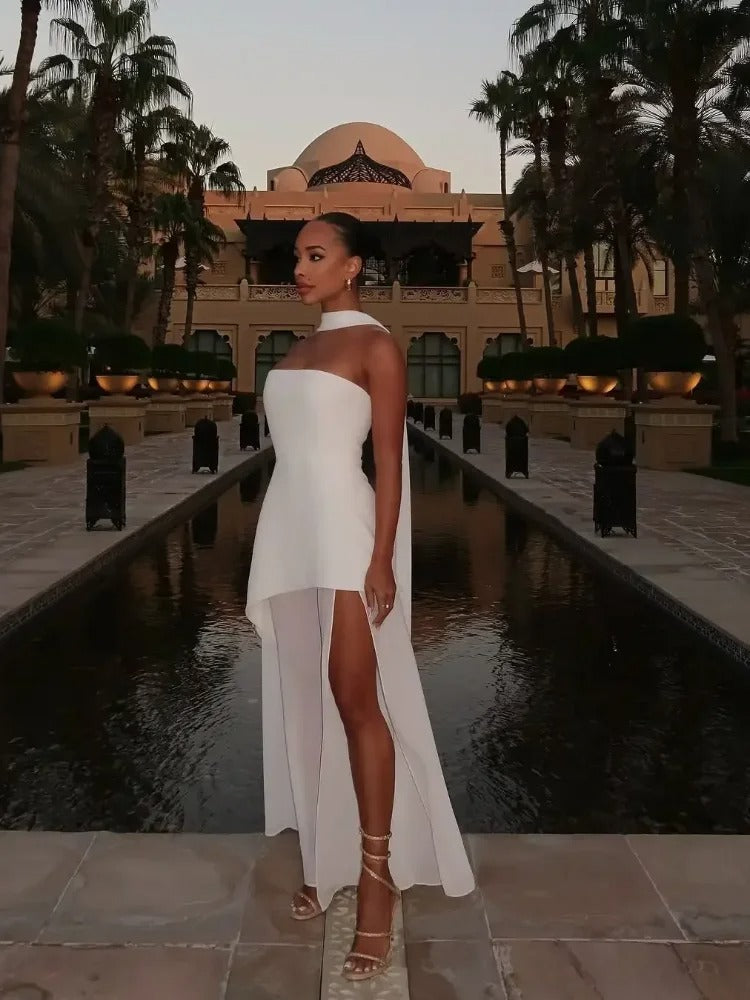 Robe longue Enchanted Motion pour femme – Fente haute élégante pour une soirée de fête